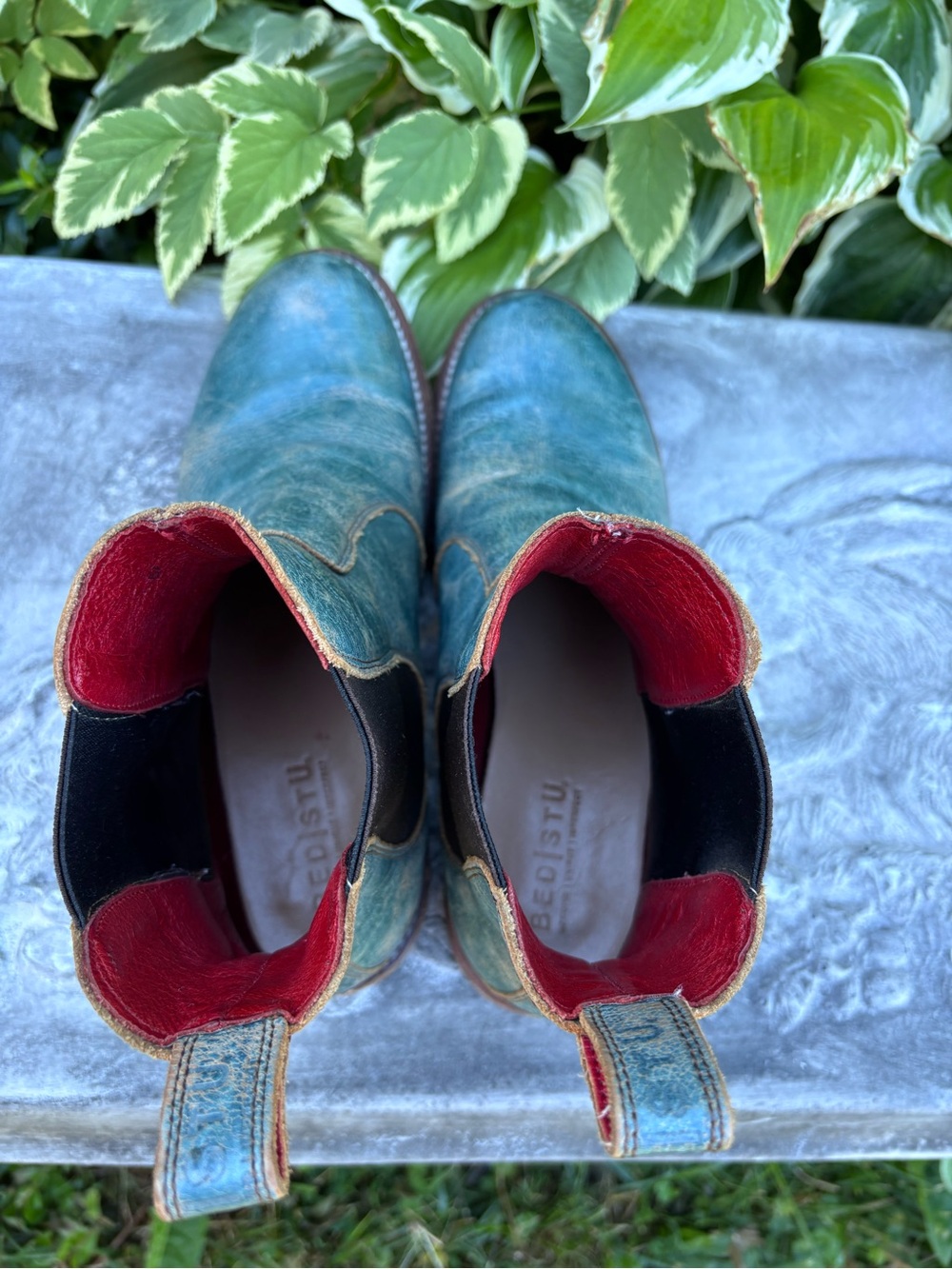 Bed Stu Nandi Teal Lux Leather Chelsea Boots Women’s 9 - Picture 5 of 6